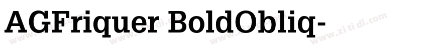 AGFriquer BoldObliq字体转换